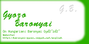 gyozo baronyai business card